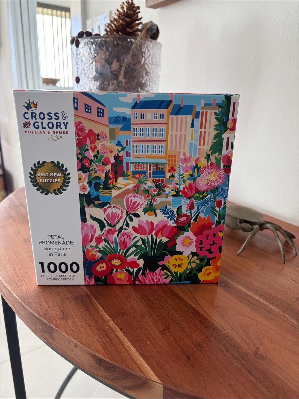 Cross & Glory 1000-Piece Puzzle - Petal Promenade Springtime in Paris